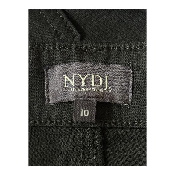 NYDJ Briella 11 Inch Denim Roll Cuffs shorts black size 10 - Picture 3 of 7